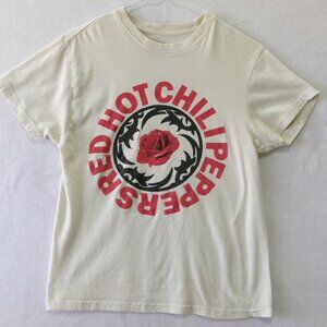 Red Hot Chili Peppers Tribal Rose Logo Graphic Band T-Shirt Women's Medium